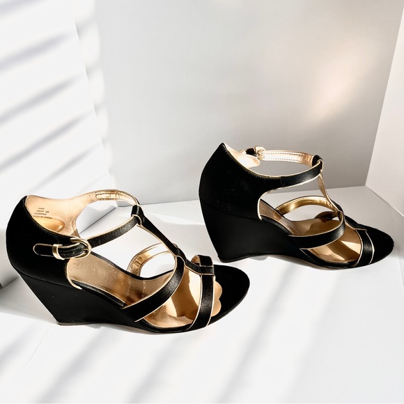 Coach Satin Wedge T-Strap Sandals “Trixy” - Picture 2 of 6